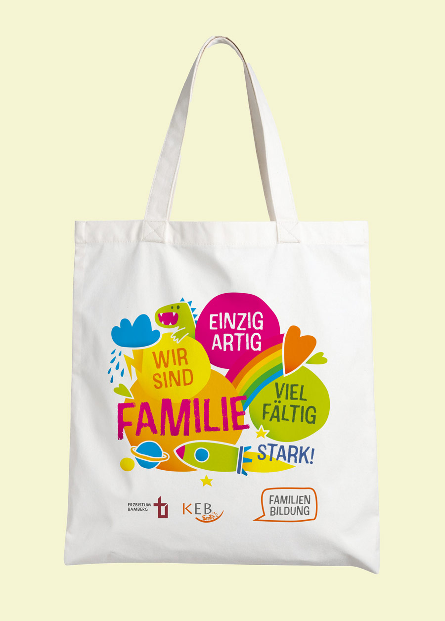 Stofftasche Familie